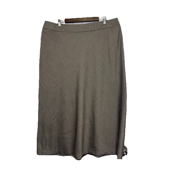 Covington Beige Colored A Line Tweed Skirt With Gold Accents Women’s Size 18W - Picture 1 of 7